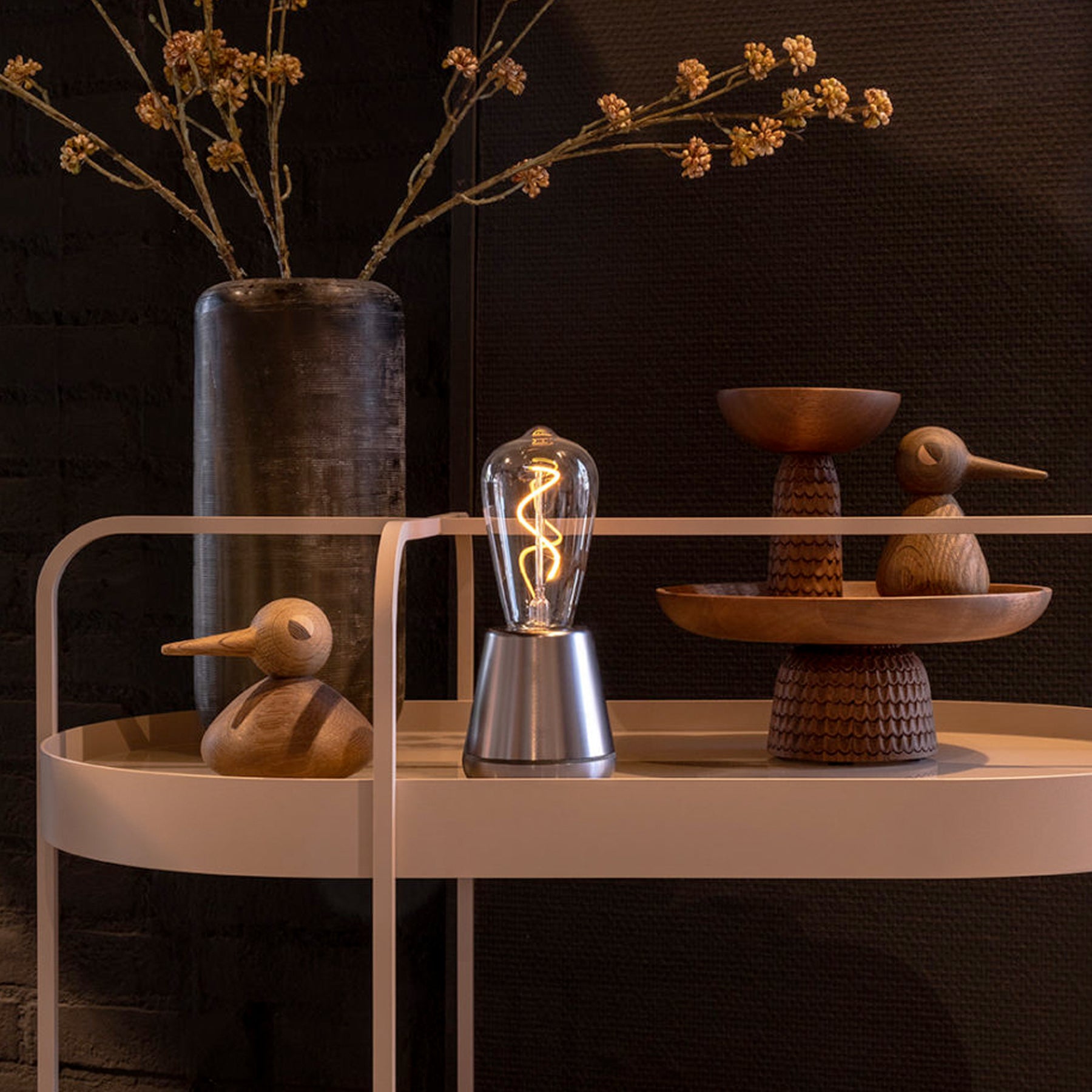 One Wireless Smokey Table Lamp